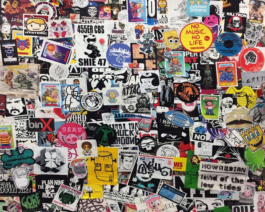 A sheet of stickers